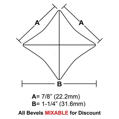 BVS11-Star Bevel 1"x1"x1-3/8"