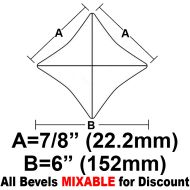 BVS11-Star Bevel 1"x1"x1-3/8"