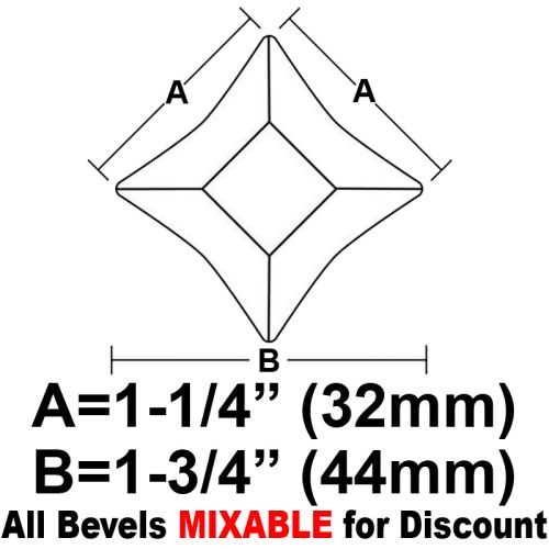 BVS14CS-Case 1080ea. Star Bevel 1-1/4"x1-1/4"x1-3/4" 