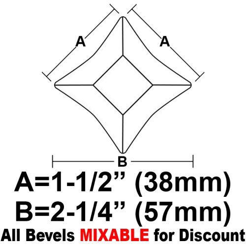 BVS15-Star Bevel 1.5"x1.5"x2-1/4"