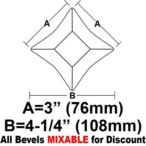 BVS33CS-Case 270ea. Star Bevel 3"x3"x4-1/4" 