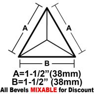 BVT15-Triangle Bevel 1.5"x 1.5"x 1.5" 