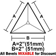 BVT22-Triangle Bevel 2"x 2"x 2" 