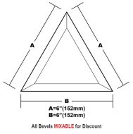 BVT66-Triangle Bevel 6"X6"x6"