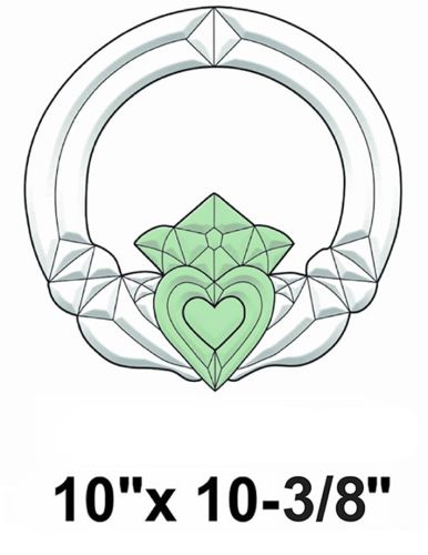 COEC820-Exquisite Cluster Color Irish Claddagh