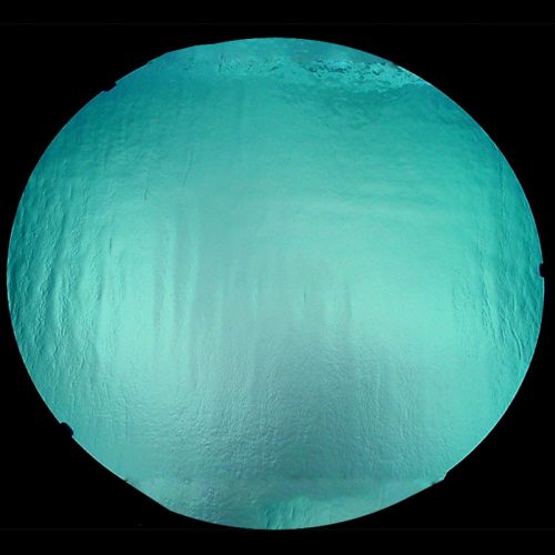DC843B-CBS Thin Dichroic Silver Blue On Black 8"x9" - 90 COE