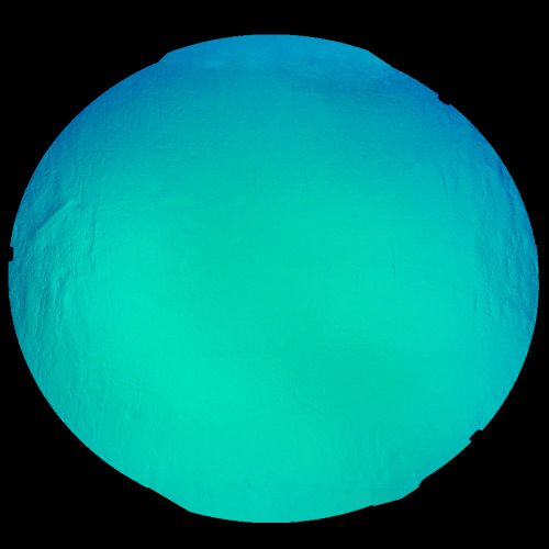 DC854C-CBS Thin Dichroic Teal On Black 4"x4.75" - 90 COE