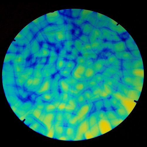 DC887C-CBS Thin Dichroic Navy/Green On Black Aurora Borealis 4"x4.75" - 90 COE