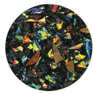 DF491- CBS 2oz. Dichroic Frit Rainbow Black Coarse 90 COE