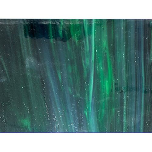 DG1087-Designer Glass Dk.Green/White/Clear Wispy