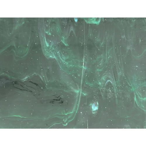 DG1089-Designer Glass Hunter Green/White/Clear Wispy