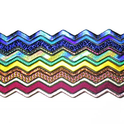 DWF113- CBS Dichroic Wavy Firestrips Assortment 90 COE