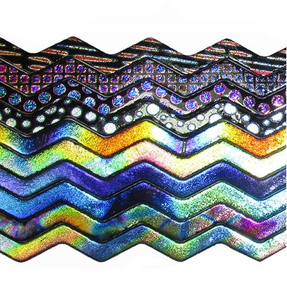 DWF211-CBS Dichroic Wavy Firestrips Patterns 6mm