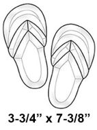 EC813-Exquisite Cluster Flip Flops