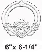 EC821-Exquisite Cluster Small Irish Claddagh