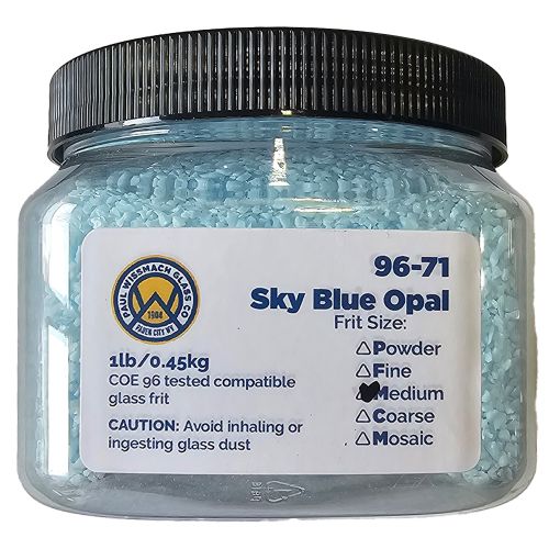 WF9681 - Frit 96 Medium Sky Blue Opal 96-71 1Lb.