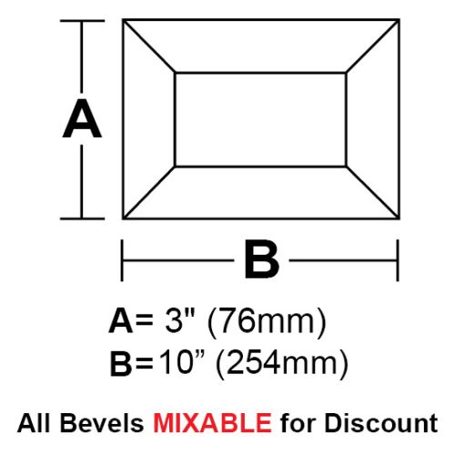 BV310-Rec.Bevel 3"x10" 