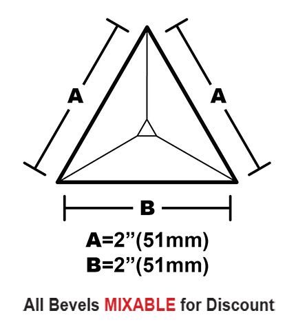 BVT22CS-Case 720ea. Tri.Bevel 2"x2"x2" 