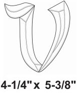 BLV -Exquisite Bevel Cluster Letter V