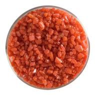 BU002493F- Bullseye Frit Coarse Tomato Red Opal 1lb Jar - 90 COE