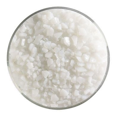 BU011393F - Bullseye Frit Coarse White Opal 1lb Jar  - 90 COE