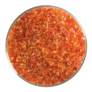 BU112292F- Bullseye Frit Med. Red-Orange Transparent 5oz Jar - 90 COE