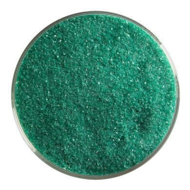 BU114591F - Bullseye Frit Fine Kelly Green Transparent 1lb Jar  - 90 COE