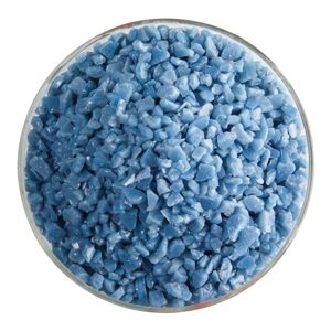 BU020893F- Bullseye Frit Coarse Dusty Blue Opal 5oz Jar - 90 COE