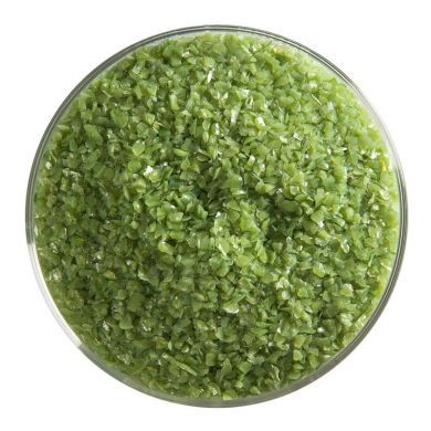 BU021292F- Bullseye Frit Medium Olive Green Opal 5oz Jar - 90 COE