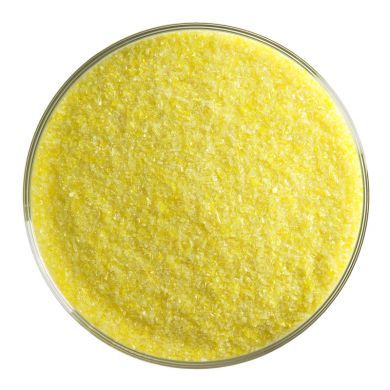 BU022091F - Bullseye Frit Fine Sunflower Yellow Opal 1lb Jar  - 90 COE