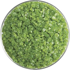 BU031293F- Bullseye Frit Coarse Peapod Opal 5oz Jar - 90 COE