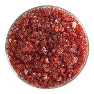 BU132293F - Bullseye Frit Coarse Garnet Red Transparent Striker 5oz Jar  - 90 COE