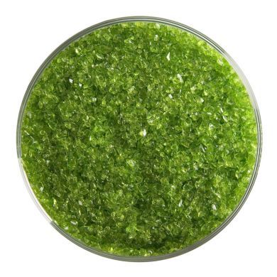 BU142692F- Bullseye Frit Medium Spring Green Transparent 5oz Jar - 90 COE