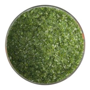 BU120792F- Bullseye Frit Medium Fern Green Transparent 5oz Jar - 90 COE