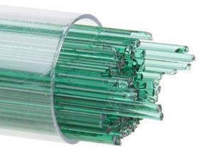 BU141707- Bullseye 1MM Emerald Green Transparent Stringers - 90 COE