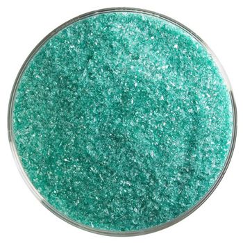 BU141791F - Bullseye Frit Fine Emerald Transparent 1lb Jar - 90 COE