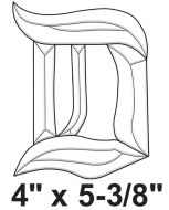 BLD -Exquisite Bevel Cluster Letter D