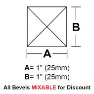 BV11-Square Peaked Bevel 1"