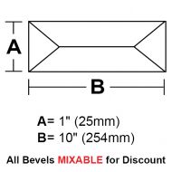 BV110-Rec.Peaked Bevel 1"x10"