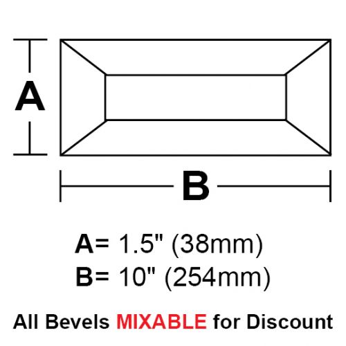 BV1510CS-Case 240ea. Rec.Bevel 1.5"x10"