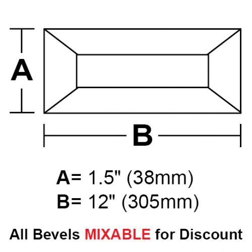 BV1512-Rec.Bevel 1.5"x12" 