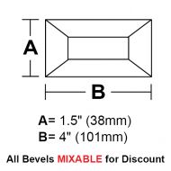 BV154-Rec.Bevel 1.5"x4" 