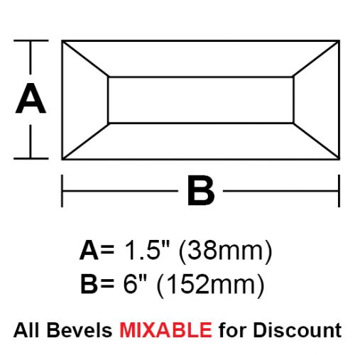 BV156-Rec.Bevel 1.5"x 6" 