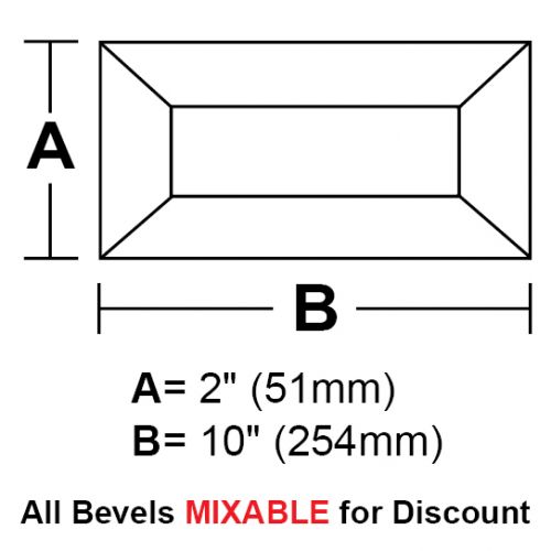 BV210CS-Case 180ea. Rec.Bevel 2"x10" 