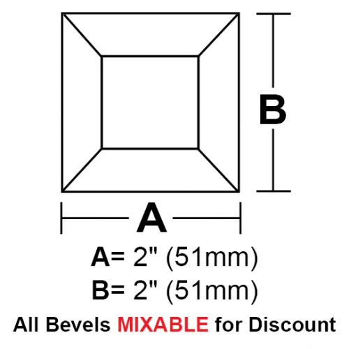 BV22CS-Case 720ea. Sq.Bevel 2" 