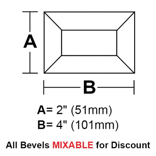 BV24CS-Case 360ea. Rec.Bevel 2"x4" 