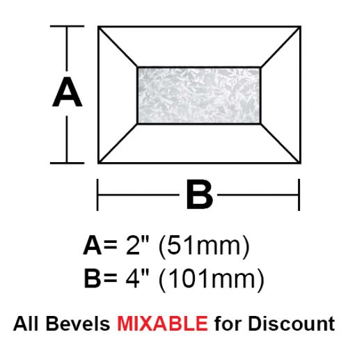 BV24G-Glue Chip Rec.Bevel 2"x4"