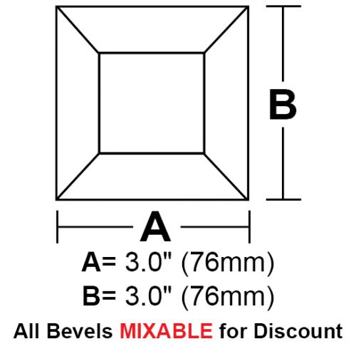 BV33CS-Case 270ea. Sq.Bevel 3" 