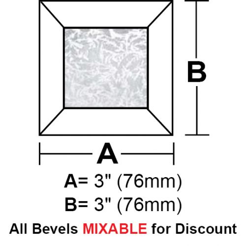 BV33G-Glue Chip Square Bevel 3" 