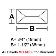 BV3415-Rec.Peaked Bevel 3/4"x1.5" 